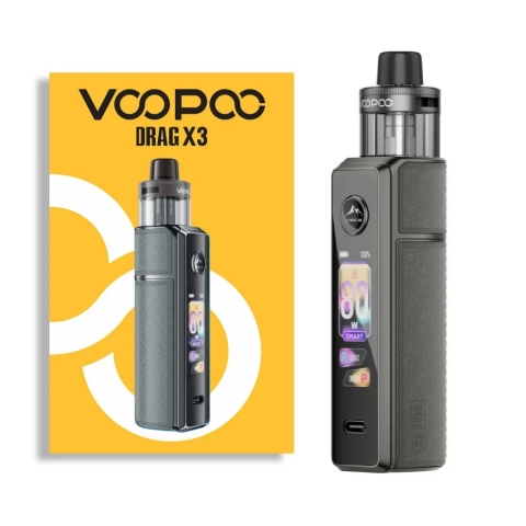 Voopoo Drag X3 Kit | VOOPOO PnP X Coil PNP-X Coils & DTL Pods I Grey Metal